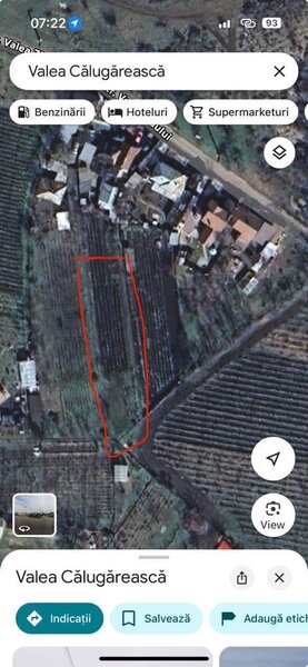 Teren 800mp intravilan in Valea Calugareasca